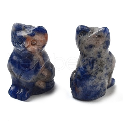 Natural Sodalite Carved Figurines DJEW-L023-B27-1