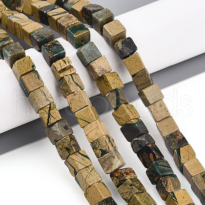 Natural Verdite Stone Beads Strands G-T140-47A-1