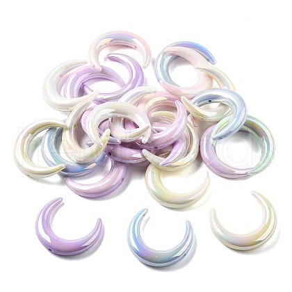 UV Plating Opauqe Acrylic Beads PACR-Q005-03-1
