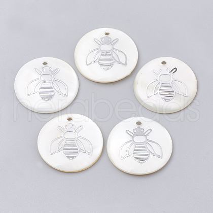 Freshwater Shell Pendants SHEL-T009-12P-1