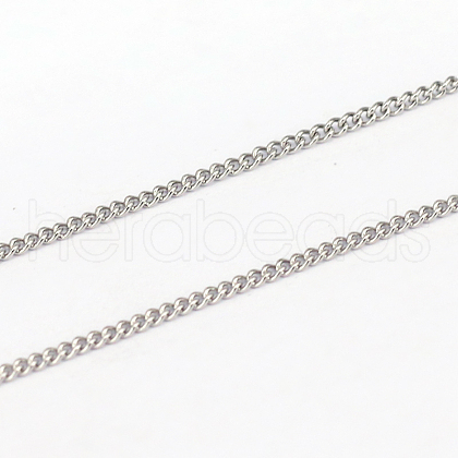 304 Stainless Steel Curb Chains CHS-L001-59-0.3mm-1