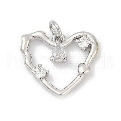Brass Pave Cubic Zirconia 
Pendants KK-U062-64P-1