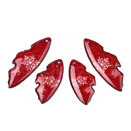 Christmas Theme Epoxy Resin Pendants X1-RESI-TAC0021-99A-1