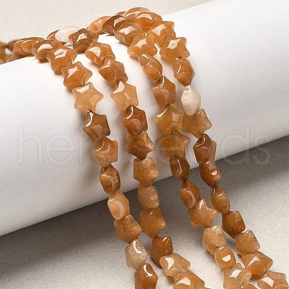 Natural Red Aventurine Beads Strands G-Z080-A22-8mm-1