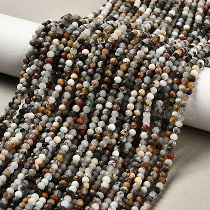 Natural Flower Amazonite Beads Strands G-RM2025-12-3mm-1