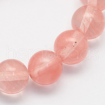 Cherry Quartz Glass Beads Strands G-S144-8mm-1
