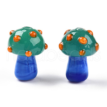 Handmade Lampwork Beads Strands X1-LAMP-N024-09C-1