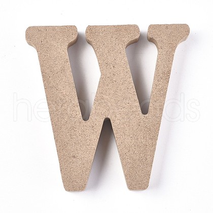 Letter Unfinished Wood Slices DIY-WH0162-62W-1