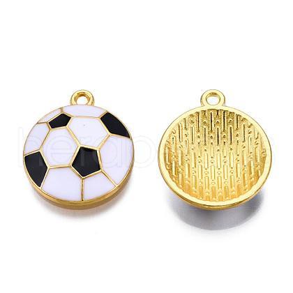 Rack Plating Eco-Friendly Alloy Enamel Pendants ENAM-N052-009-1