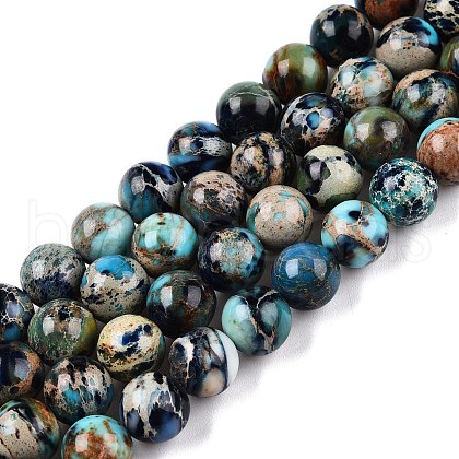 Natural Imperial Jasper Beads Strands G-N342-63D-1