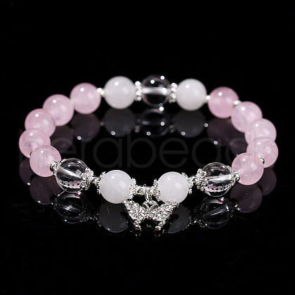 Natural Chalcedony Beads Charm Bracelets WG92C20-01-1