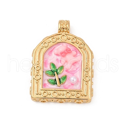 304 Stainless Steel Enamel Pendants STAS-C121-08C-G-1