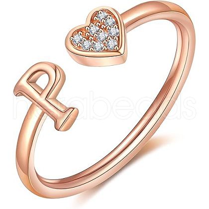 Adjustable Brass Rhinestone Cuff Rings FS-WG29D83-32-1