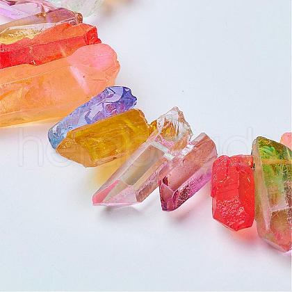 Natural Quartz Crystal Pointed Bead Strands G-G959-06C-1