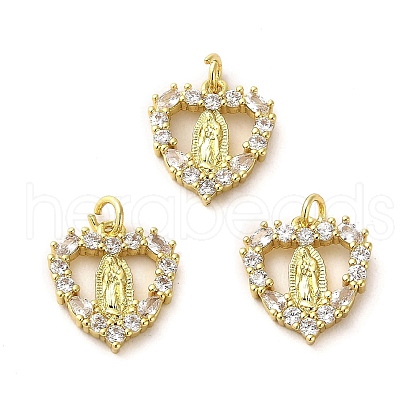 Rack Plating Real 18K Gold Plated Brass Pendants KK-B077-08G-1