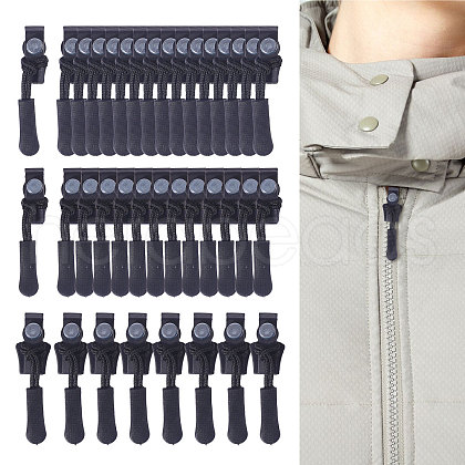 CHGCRAFT 36 Sets 3 Styles Detachable Plastic & Metal Zipper Slider Puller FIND-CA0009-86-1