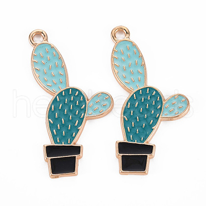 Rack Plating Alloy Enamel Pendants ENAM-S122-040-RS-1