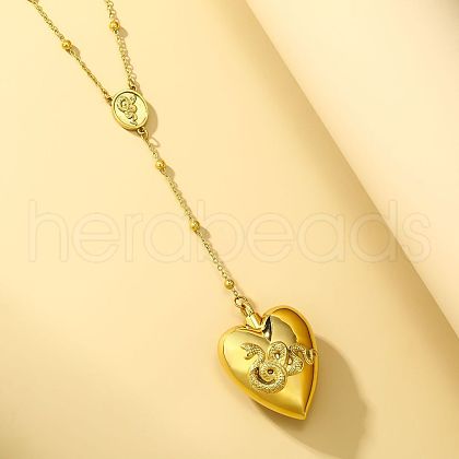 Brass Snake Heart Rosary Urn Ashes Necklaces FS-WG49FBC-01-1