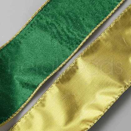 10 Yards Single Face Velvet Wired Ribbon SRIB-WH0011-133C-1