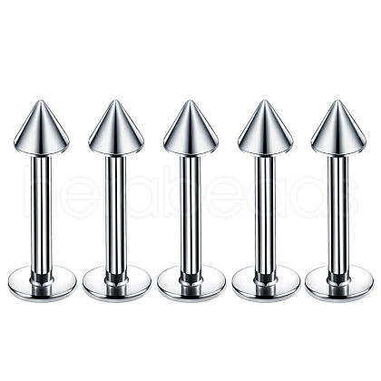 304 Stainless Steel Cone Internally Threaded Labrets for Women Men WG9B6EB-05-1