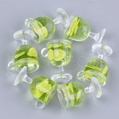 Resin Cup Pendants CRES-S359-11A-1