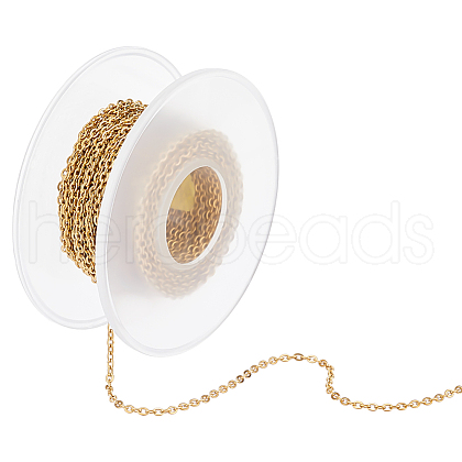 Unicraftale 1Roll 304 Stainless Steel Cable Chains CHS-UN0001-28-1