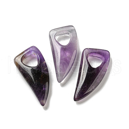 Natural Amethyst Pendants G-M417-03E-1