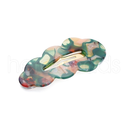 Cellulose Acetate with Iron Snap Hair Clips PW-WG6FA34-01-1