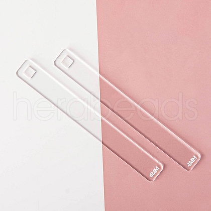 Transparent Acrylic Clay Thickness Ruler PW-WG44593-03-1