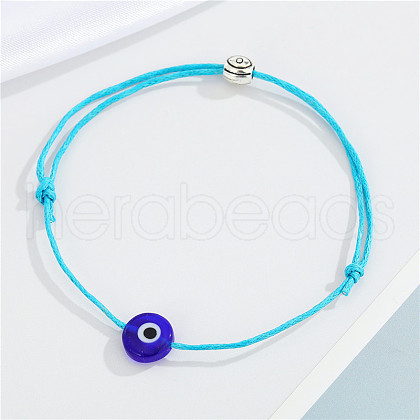 Adjustable Evil Eye Fibre Cord Bracelets for Men Women LI8599-3-1
