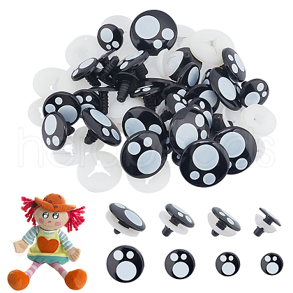   40 Sets 4 Style Plastic Doll Safety Eyes DOLL-PH0001-29-1