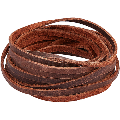 Gorgecraft Flat Cowhide Leather Jewelry Cord LC-GF0001-10A-03-1
