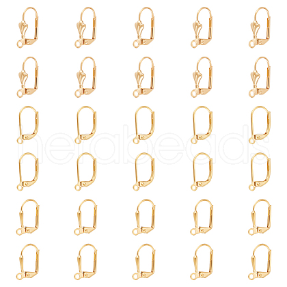 Unicraftale 30Pcs 3 Styles Brass Leverback Earring Findings KK-UN0002-38-1