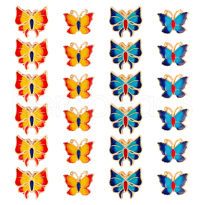 DICOSMETIC 24Pcs 4 Style Alloy Enamel Beads ENAM-DC0001-09-1