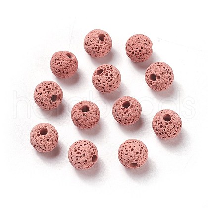 Unwaxed Natural Lava Rock Beads X-G-F325-8mm-A10-1