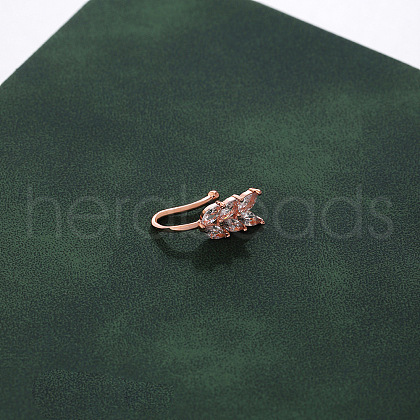 Brass Crystal Rhinestone Clip on Nose Rings WG0512E-05-1