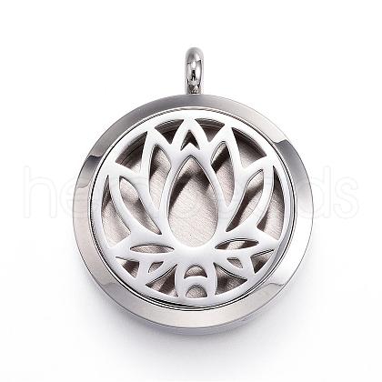 316 Surgical Stainless Steel Diffuser Locket Pendants STAS-P102-065-1