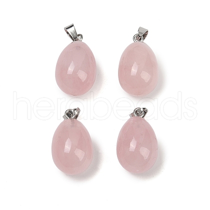 Natural Rose Quartz Pendants G-U018-01P-B-1