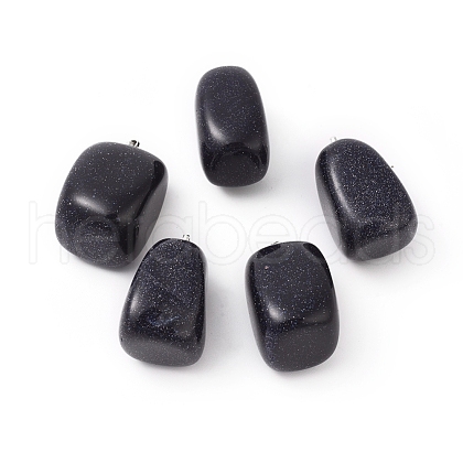 Synthetic Blue Goldstone Pendants G-K302-B05-1