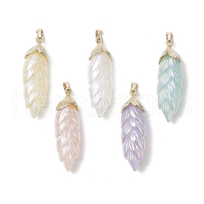 Rainbow Iridescent Plating Resin Pendants PALLOY-JF02716-1