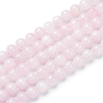 Natural Rose Quartz Bead Strands G-R412-03-6mm-1