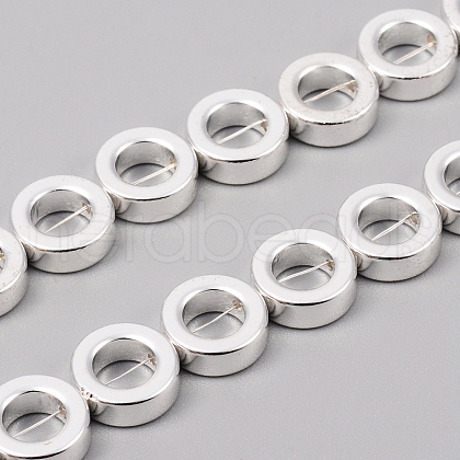 Electroplated Non-magnetic Synthetic Hematite Bead Frame Strands G-F682-05-S-1