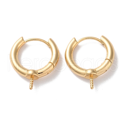 Brass Hoop Earrings Findings KK-B105-03G-02-1