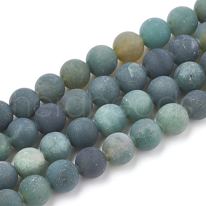 Natural Moss Agate Beads Strands X-G-T106-018-1