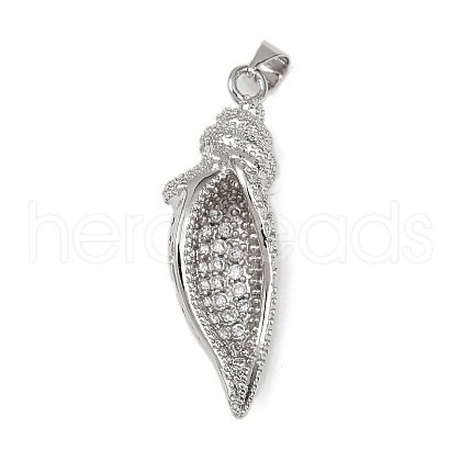 Brass Micro Pave Cubic Zirconia Pendants KK-A260-02P-1