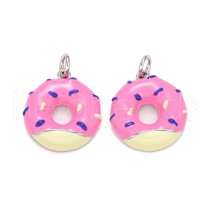 Brass Enamel Pendants KK-O140-06C-P-1