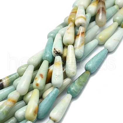 Natural Flower Amazonite Beads Strands G-E576-36-1