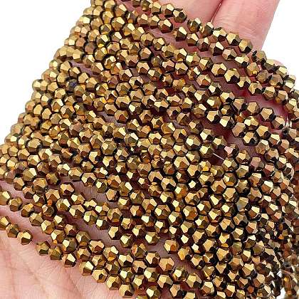 Transparent Electroplate Glass Beads Strands X-EGLA-A039-T3mm-UA11-1