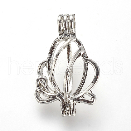 Brass Locket Pendants KK-S319-18P-1