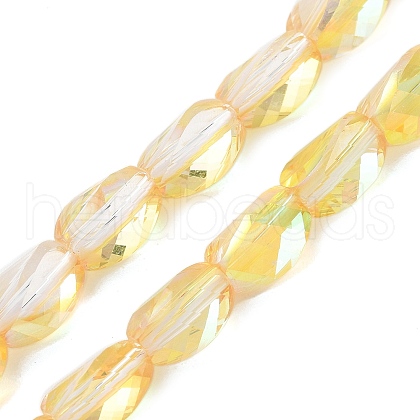 Electroplate Glass Beads Strands EGLA-L045-C-FR02-1